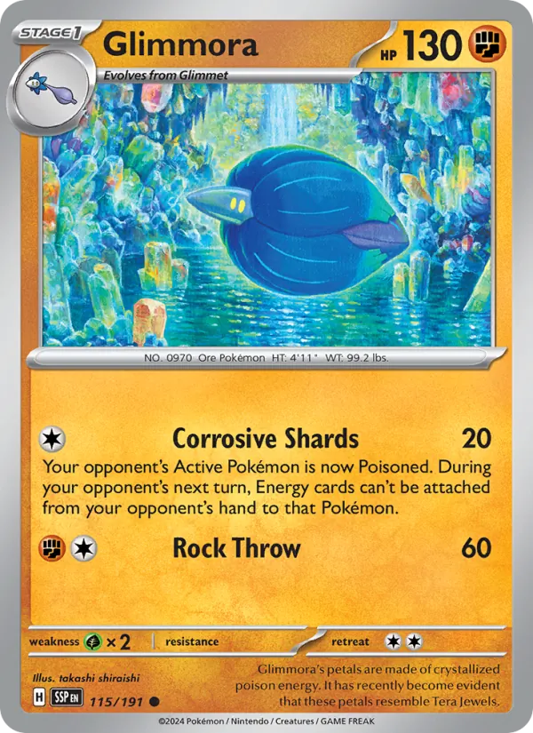 Glimmora #115 – Surging Sparks card