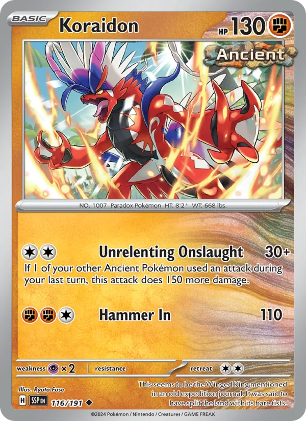 Koraidon #116 – Surging Sparks card