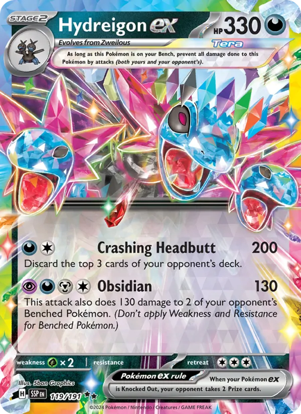 Hydreigon ex #119 – Surging Sparks card