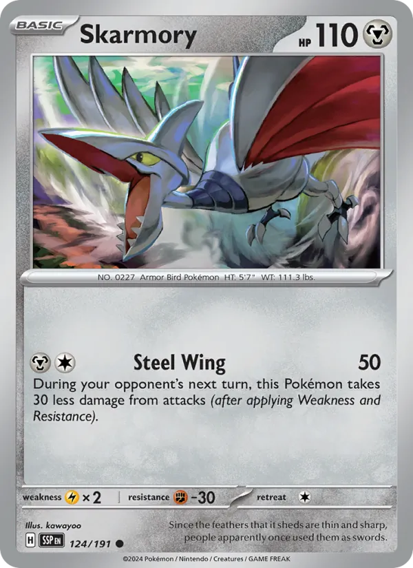 Skarmory #124 – Surging Sparks card