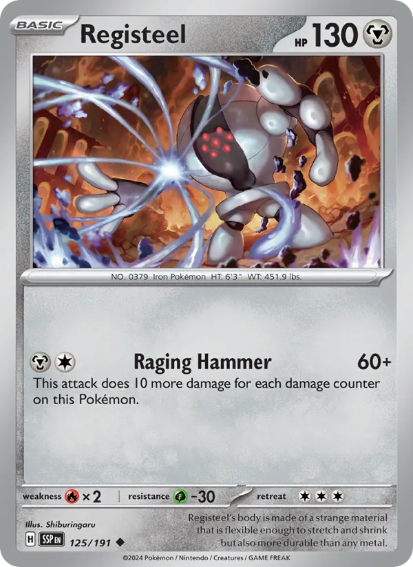 Registeel #125 – Surging Sparks card
