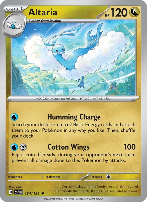 Altaria #134 – Surging Sparks card