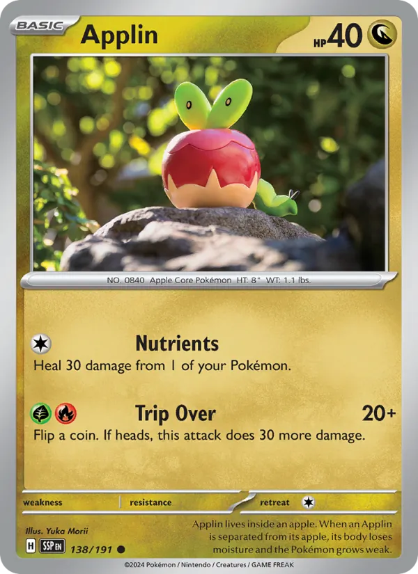 Applin #138 – Surging Sparks card