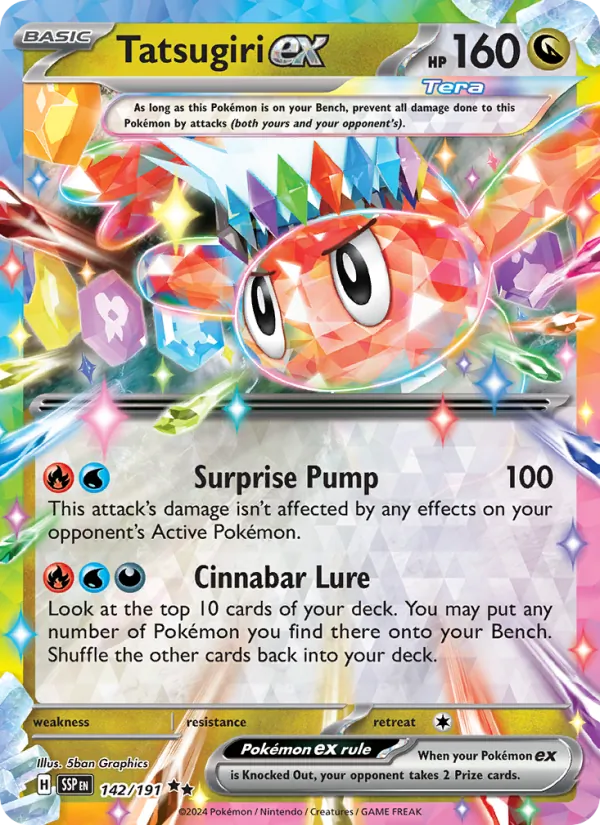 Tatsugiri ex #142 – Surging Sparks card