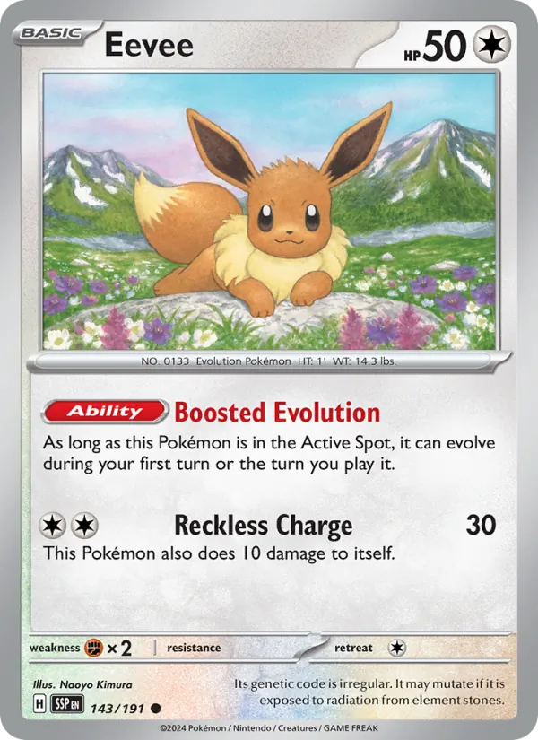 Eevee #143 – Surging Sparks card