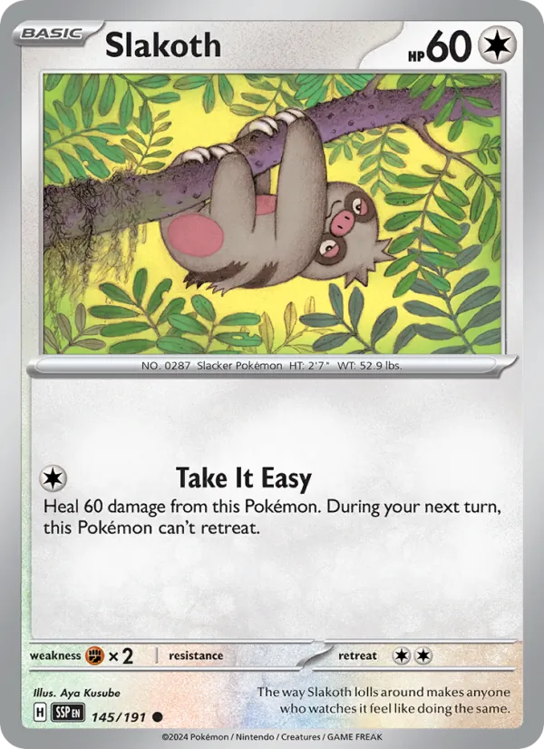 Slakoth #145 – Surging Sparks card