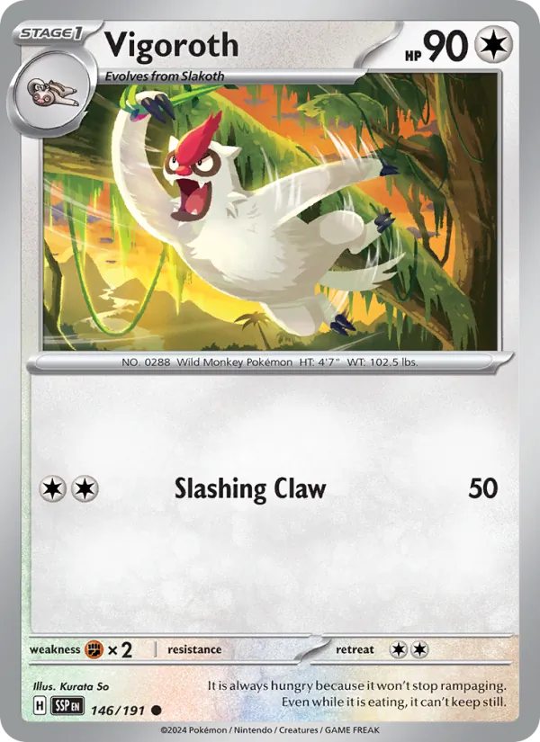 Vigoroth #146 – Surging Sparks card