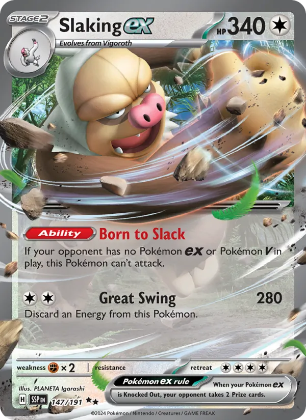 Slaking ex #147 – Surging Sparks card