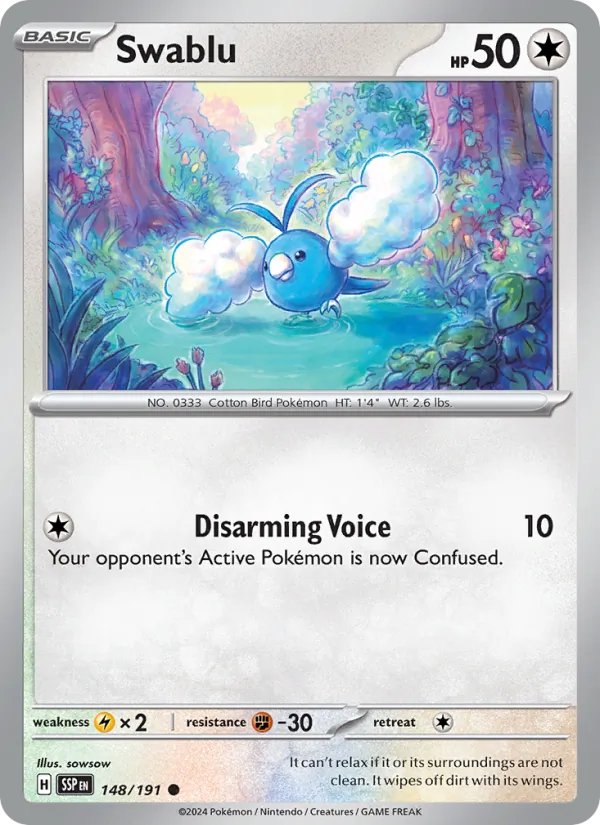 Swablu #148 – Surging Sparks card