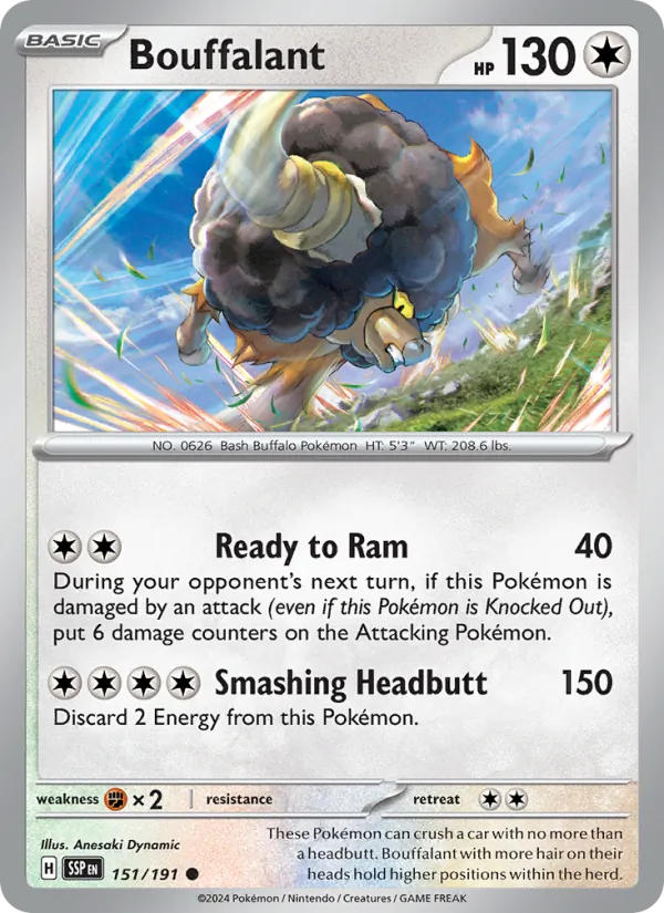 Bouffalant #151 – Surging Sparks card