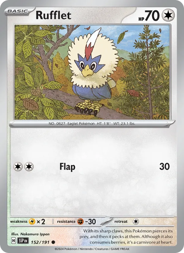 Rufflet #152 – Surging Sparks card