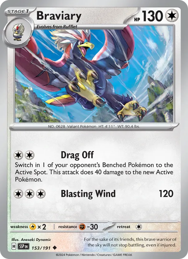 Braviary #153 – Surging Sparks card