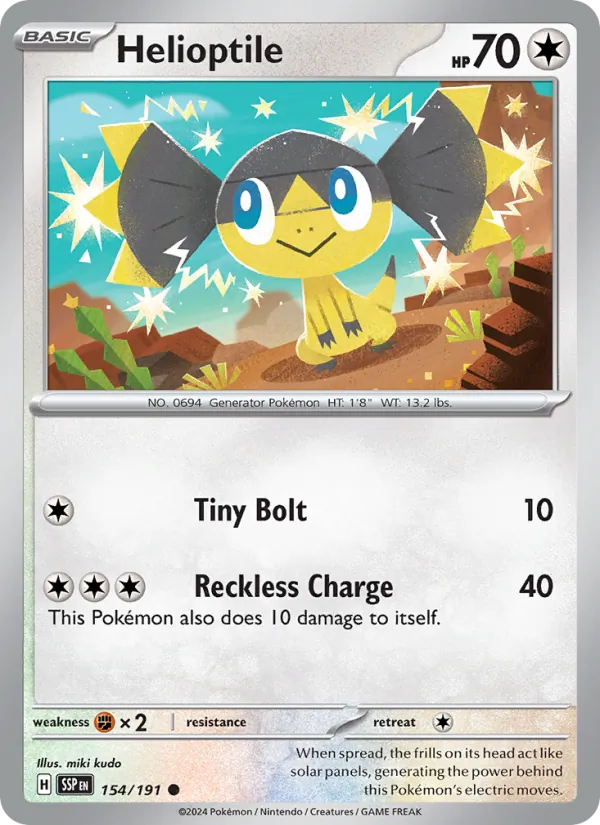 Helioptile #154 – Surging Sparks card