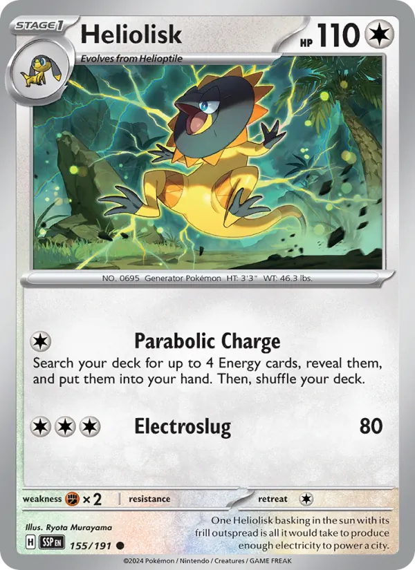 Heliolisk #155 – Surging Sparks card