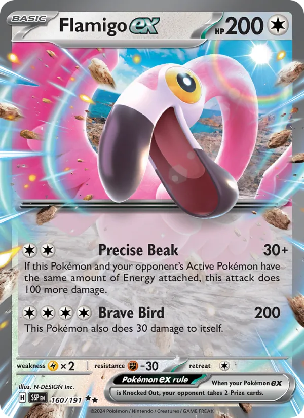 Flamigo ex #160 – Surging Sparks card