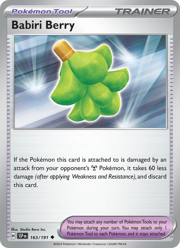 Babiri Berry #163 – Surging Sparks card