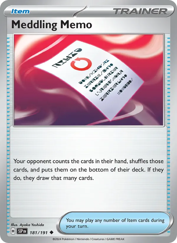 Meddling Memo #181 – Surging Sparks card
