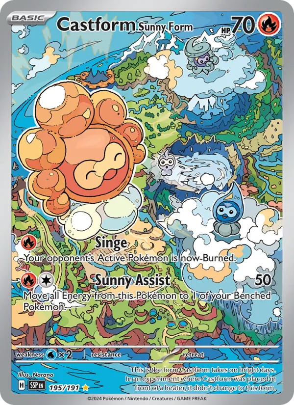 Castform Sunny Form #195 – Surging Sparks card