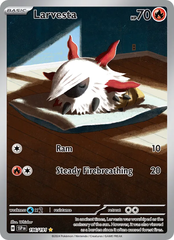 Larvesta #196 – Surging Sparks card
