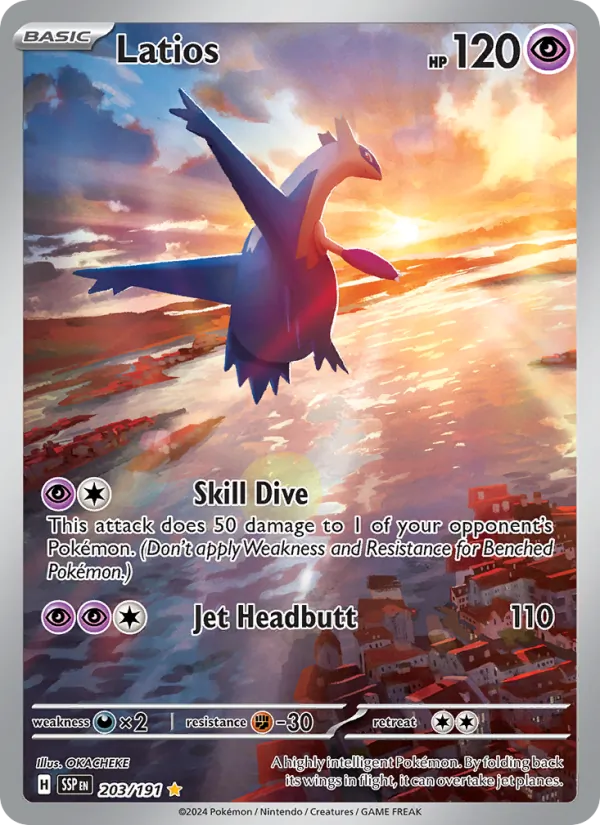 Latios #203 – Surging Sparks card