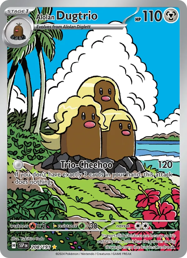 Alolan Dugtrio #208 – Surging Sparks card