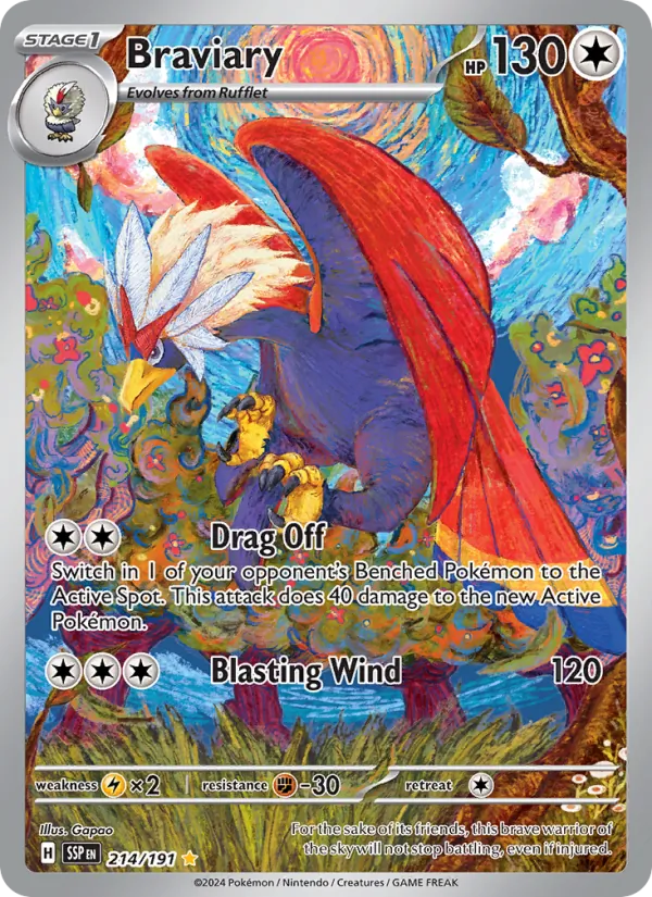 Braviary #214 – Surging Sparks card