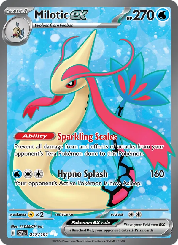 Milotic ex #217 – Surging Sparks card