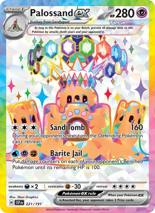 Palossand ex #221 – Surging Sparks card