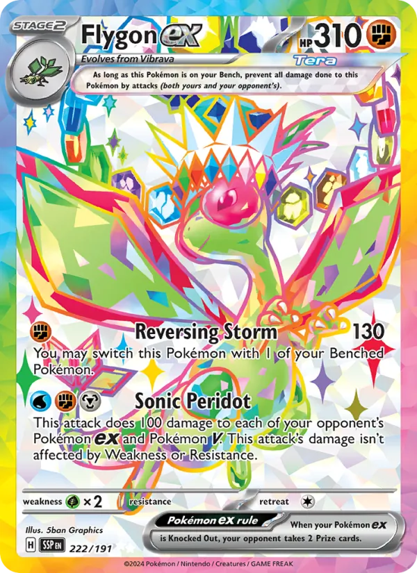 Flygon ex #222 – Surging Sparks card