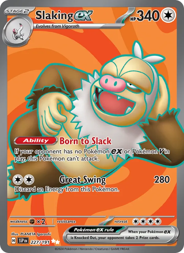 Slaking ex #227 – Surging Sparks card