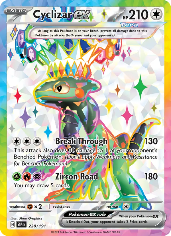 Cyclizar ex #228 – Surging Sparks card