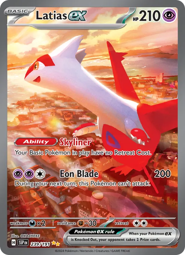 Latias ex #239 – Surging Sparks card