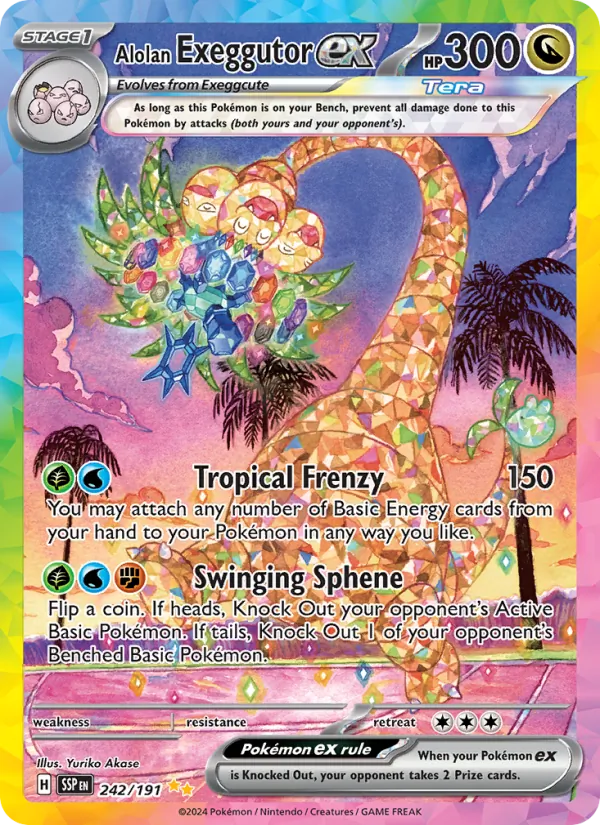 Alolan Exeggutor ex #242 – Surging Sparks card