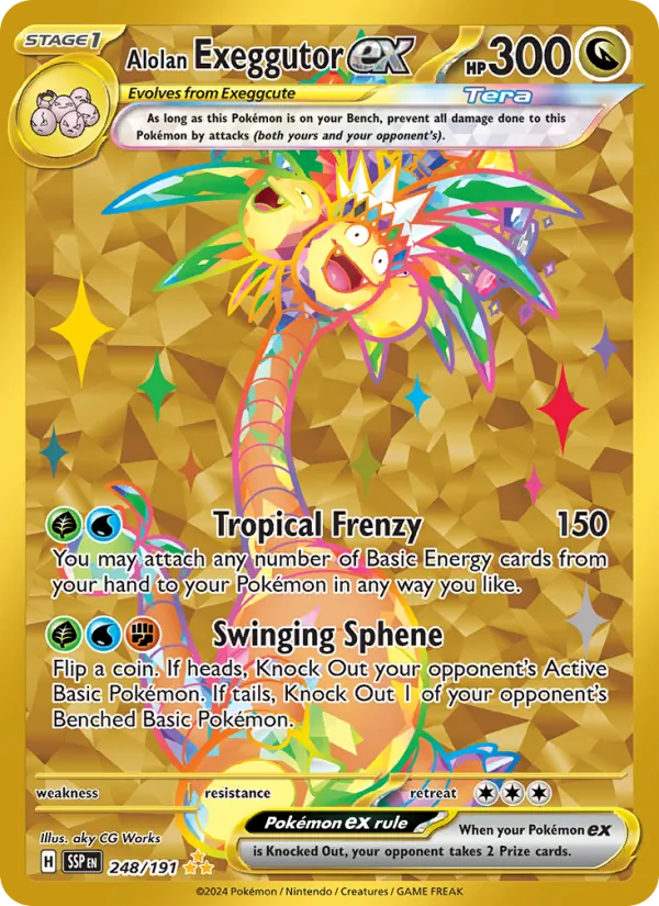 Alolan Exeggutor ex #248 – Surging Sparks card