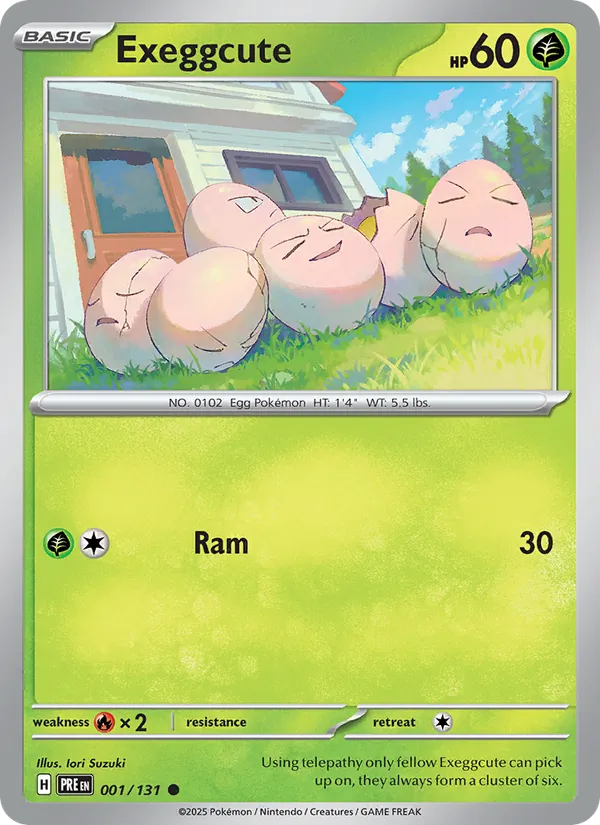 Exeggcute #001 – Prismatic Evolutions card