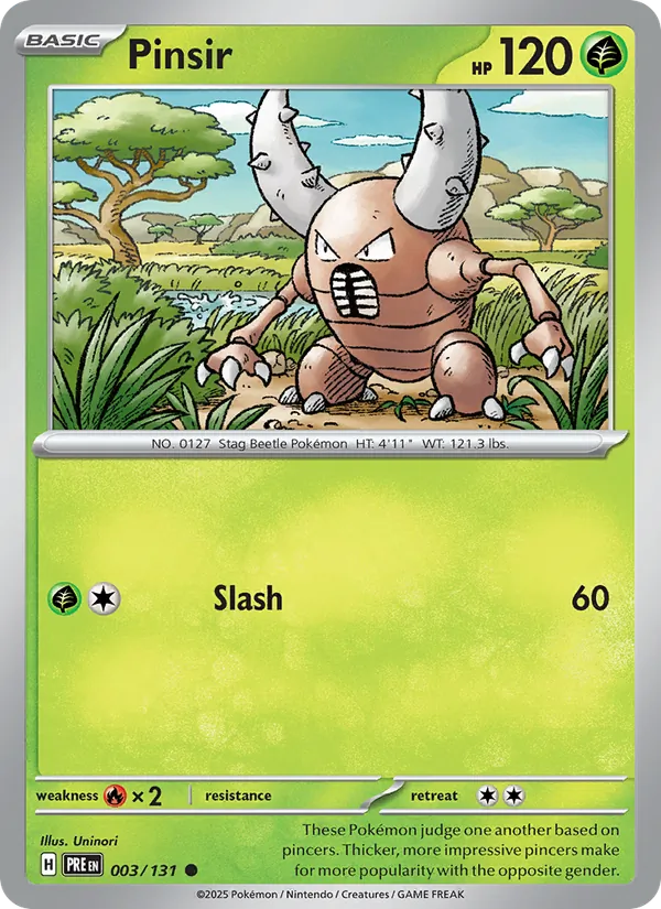 Pinsir #003 – Prismatic Evolutions card