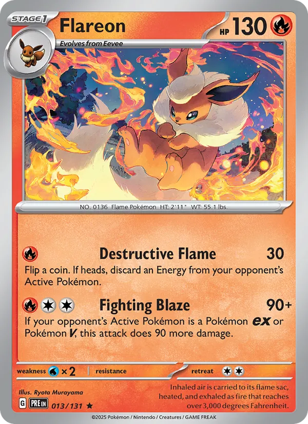 Flareon #013 – Prismatic Evolutions card