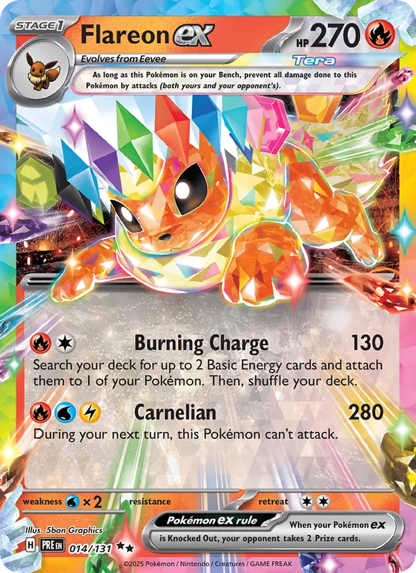 Flareon ex #014 – Prismatic Evolutions card