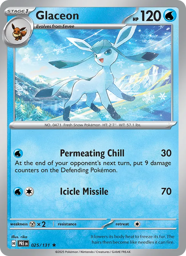 Glaceon #025 – Prismatic Evolutions card