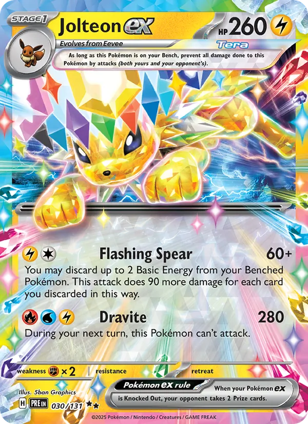 Jolteon ex #030 – Prismatic Evolutions card