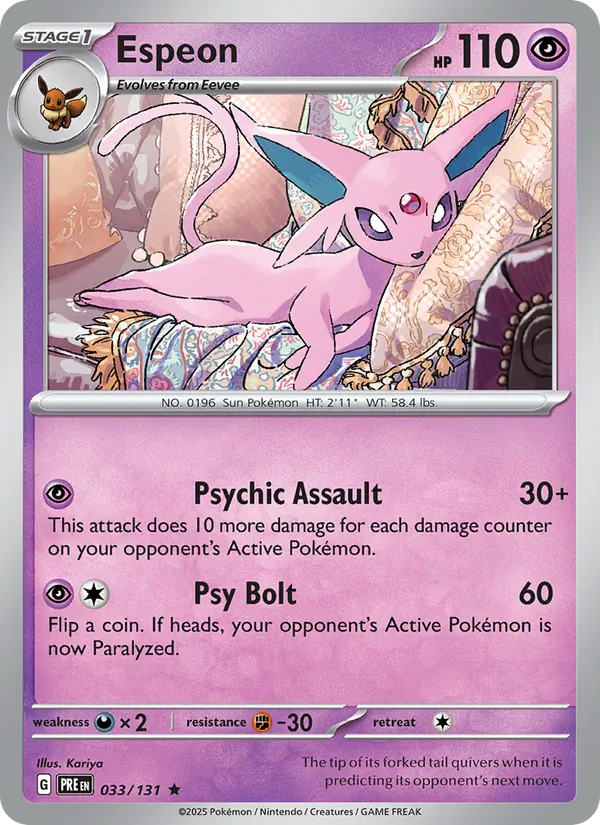 Espeon #033 – Prismatic Evolutions card