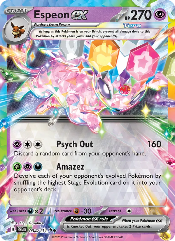 Espeon ex #034 – Prismatic Evolutions card