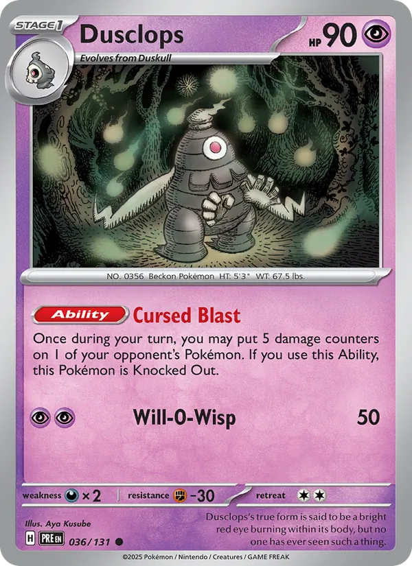 Dusclops #036 – Prismatic Evolutions card