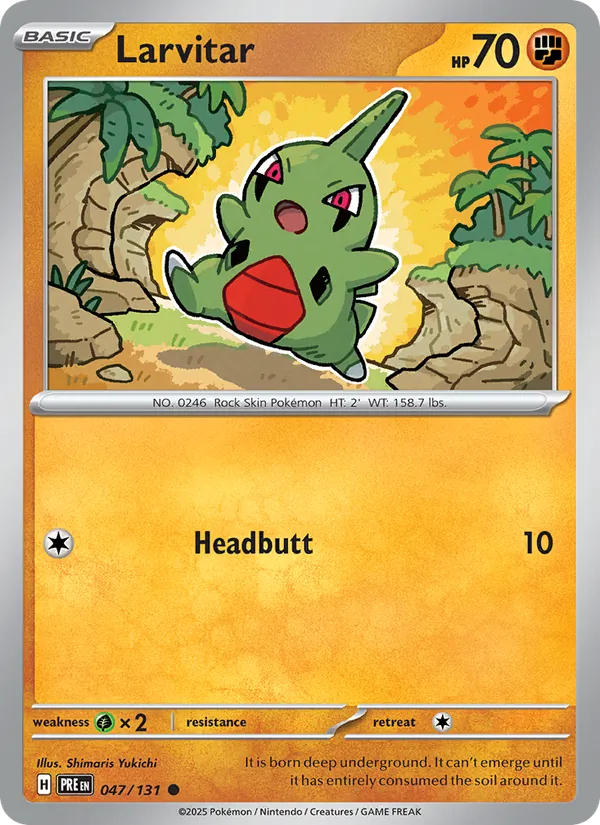 Larvitar #047 – Prismatic Evolutions card