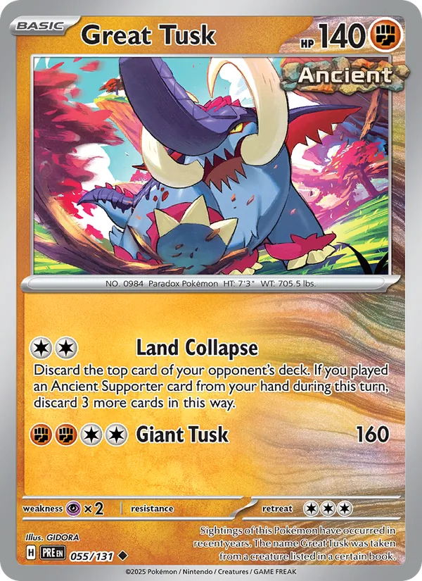 Great Tusk #055 – Prismatic Evolutions card