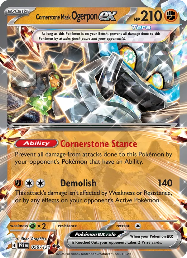 Cornerstone Mask Ogerpon ex #058 – Prismatic Evolutions card