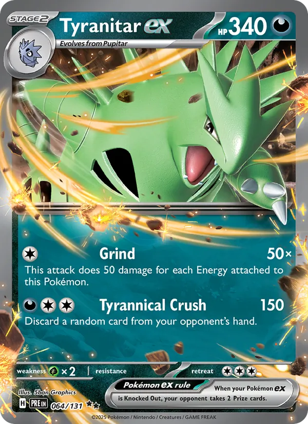 Tyranitar ex #064 – Prismatic Evolutions card