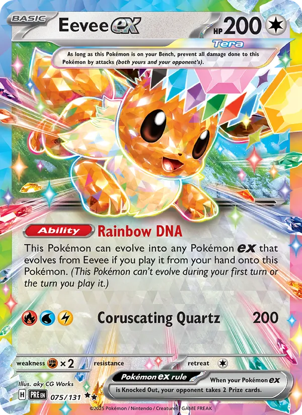 Eevee ex #075 – Prismatic Evolutions card