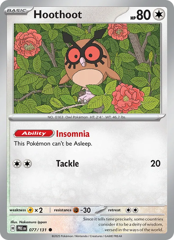 Hoothoot #077 – Prismatic Evolutions card