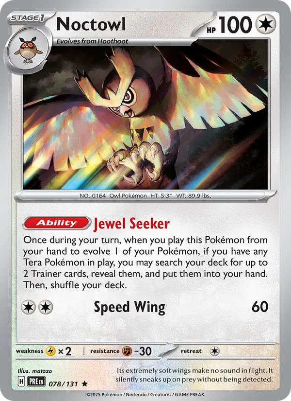 Noctowl #078 – Prismatic Evolutions card